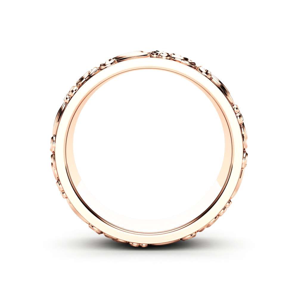 Mens Wedding Band Rose Gold Wedding Band Unique Wedding Ring