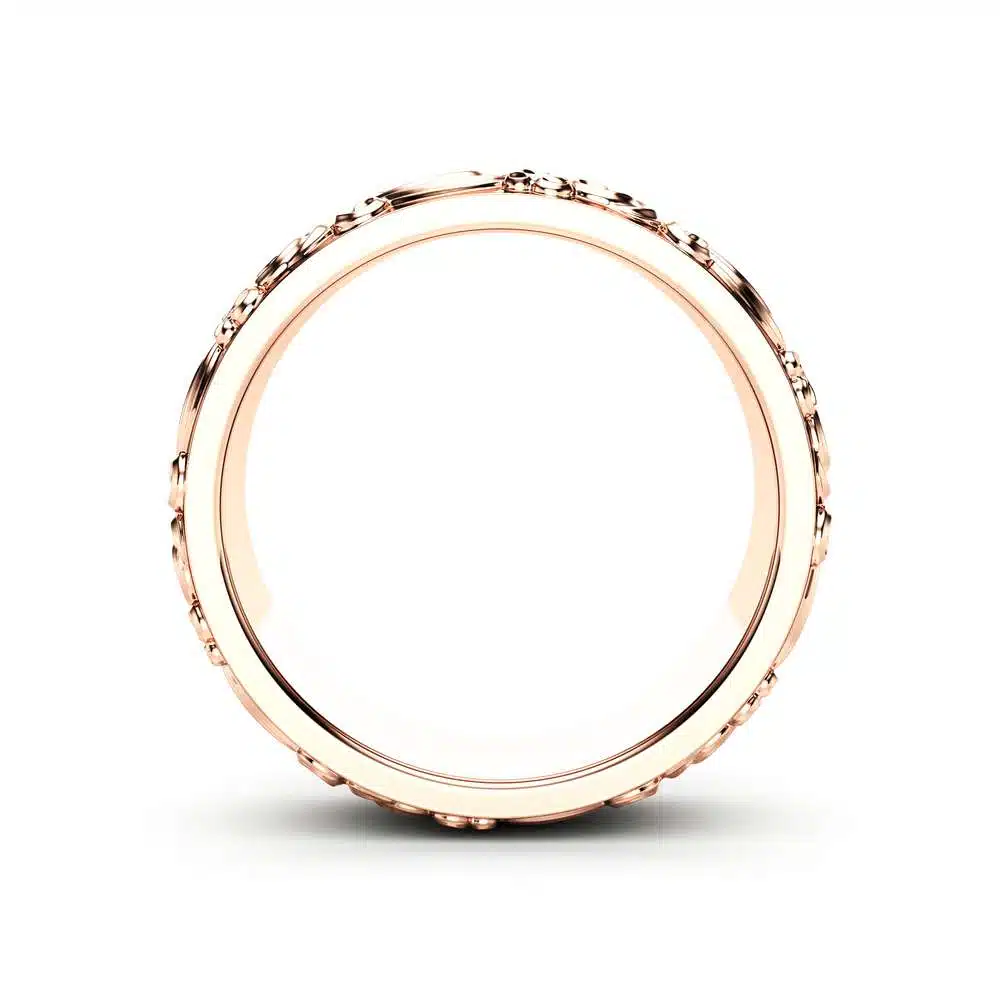 Mens Wedding Band Rose Gold Wedding Band Unique Wedding Ring