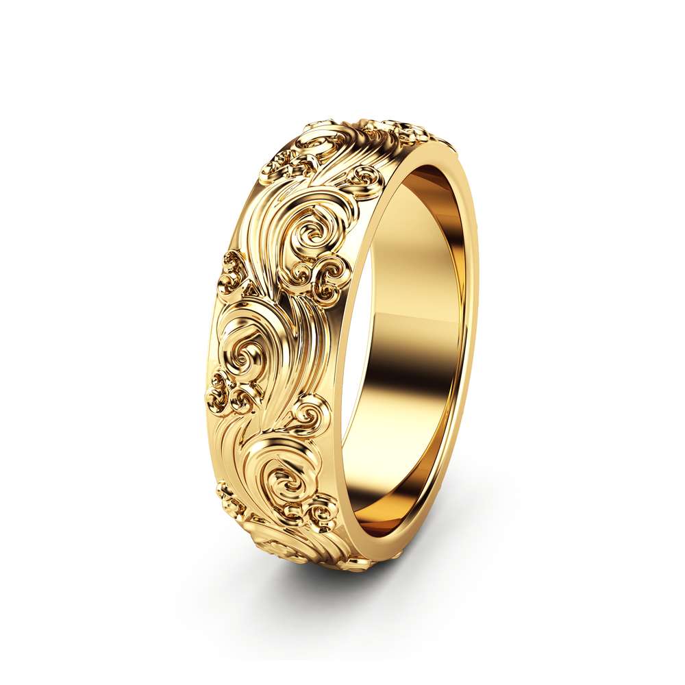 Gold Wedding Band Mens Wedding Band Unique Wedding Ring 2 Gold Wedding Band Mens Wedding Band Unique Wedding Ring