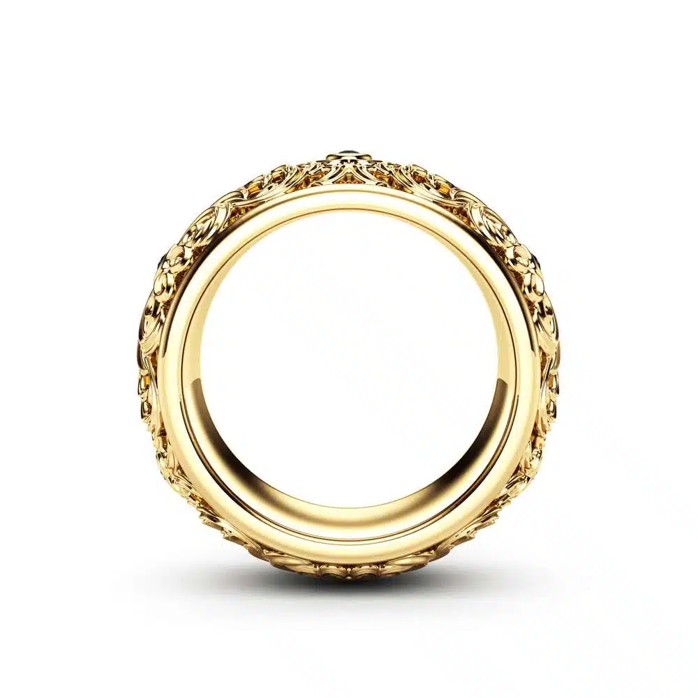 Black Diamond Wedding Band Gold Wedding Band Filigree Wedding Band 4 Black Diamond Wedding Band Gold Wedding Band Filigree Wedding Band