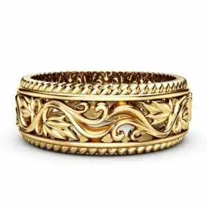 Women Wedding Band Unique Wedding Ring Gold Wedding Ring Custom Wedding Jewelry