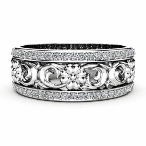 Women Wedding Band Unique Wedding Ring Vintage Wedding Ring