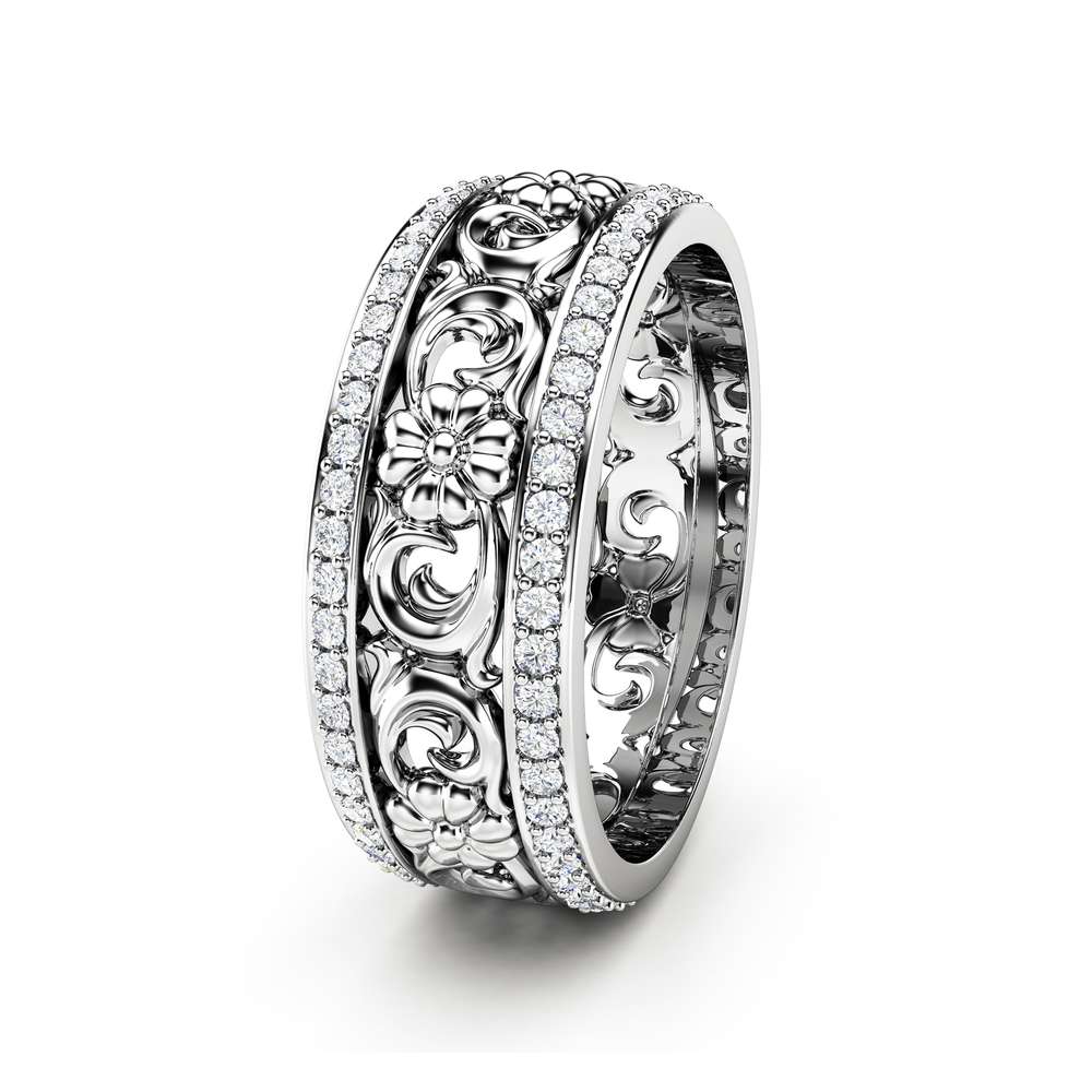 Women Wedding Band Unique Wedding Ring Vintage Wedding Ring