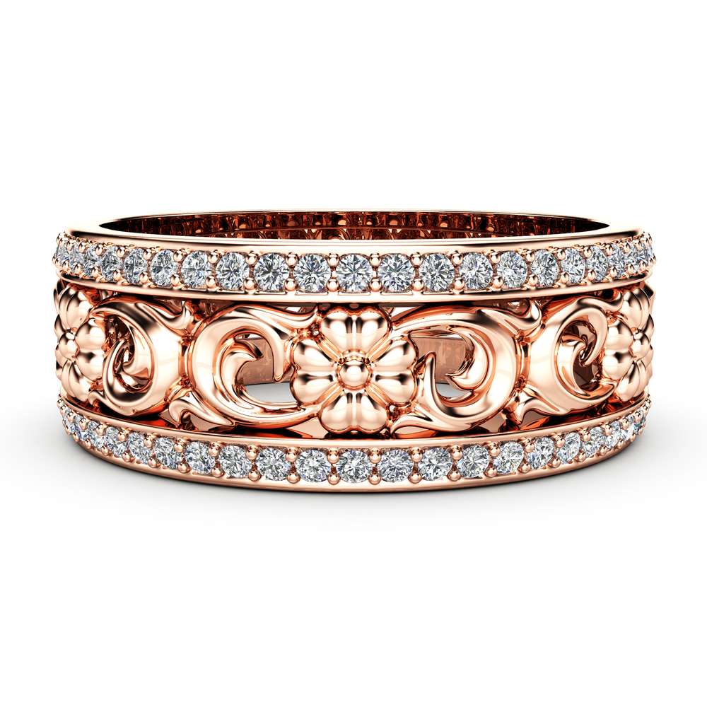 Rose Gold Wedding Band Women Wedding Band Diamond Wedding Ring 1 Rose Gold Wedding Band Women Wedding Band Diamond Wedding Ring