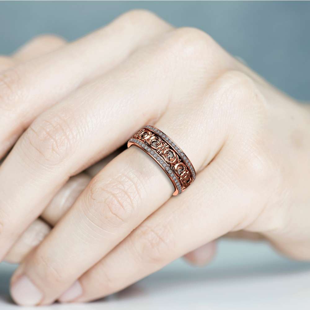 Rose Gold Wedding Band Women Wedding Band Diamond Wedding Ring 5 Rose Gold Wedding Band Women Wedding Band Diamond Wedding Ring