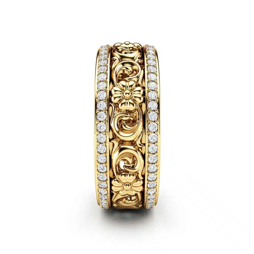 Women Wedding Band Unique Wedding Ring Gold Wedding Rings for Ladies 3 Women Wedding Band Unique Wedding Ring Gold Wedding Rings for Ladies
