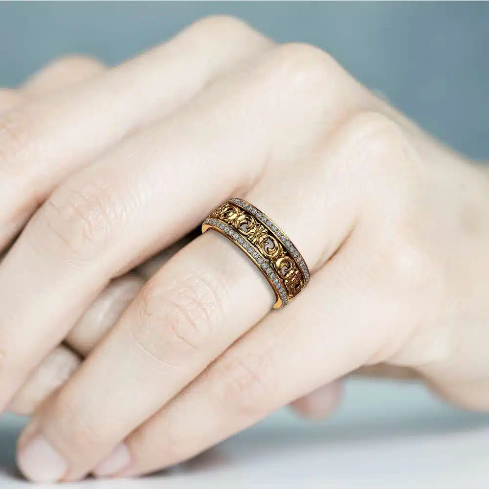 Women Wedding Band Unique Wedding Ring Gold Wedding Rings for Ladies 5 Women Wedding Band Unique Wedding Ring Gold Wedding Rings for Ladies