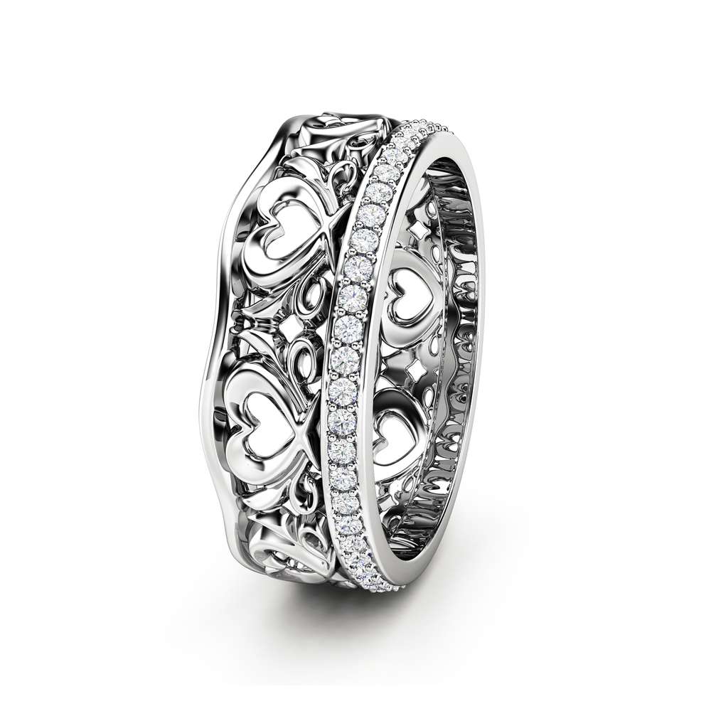 Women Wedding Band Unique Wedding Ring Gold Wedding Ring Custom Bands