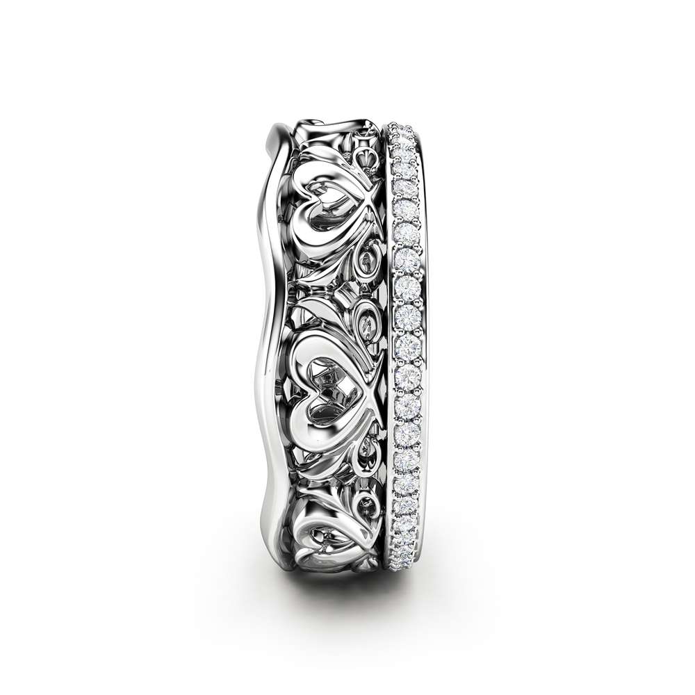 Women Wedding Band Unique Wedding Ring Gold Wedding Ring Custom Bands