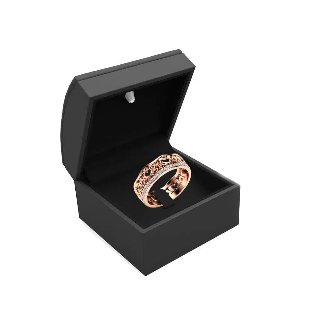 Rose Gold Wedding Band For Her Diamond Wedding Band Women Wedding Band