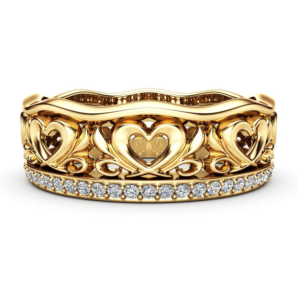 Women Wedding Band Unique Wedding Ring Gold Wedding Ring