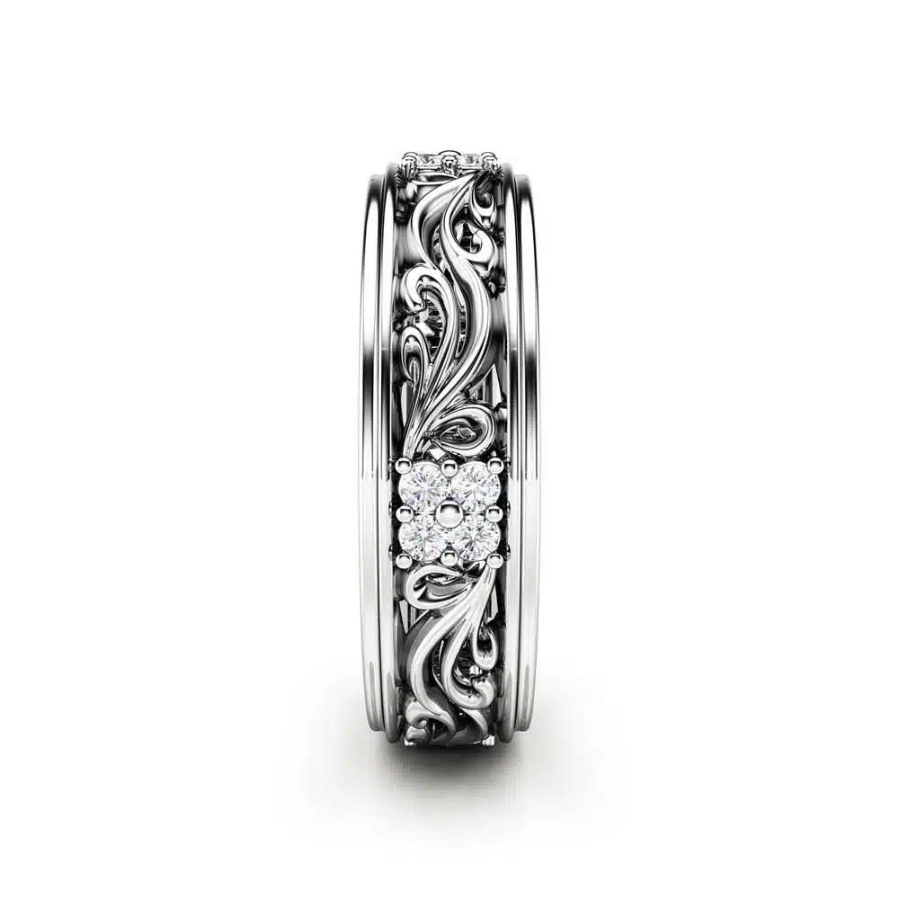 Women Wedding Band Unique Wedding Ring Diamond Wedding Band 3 Women Wedding Band Unique Wedding Ring Diamond Wedding Band