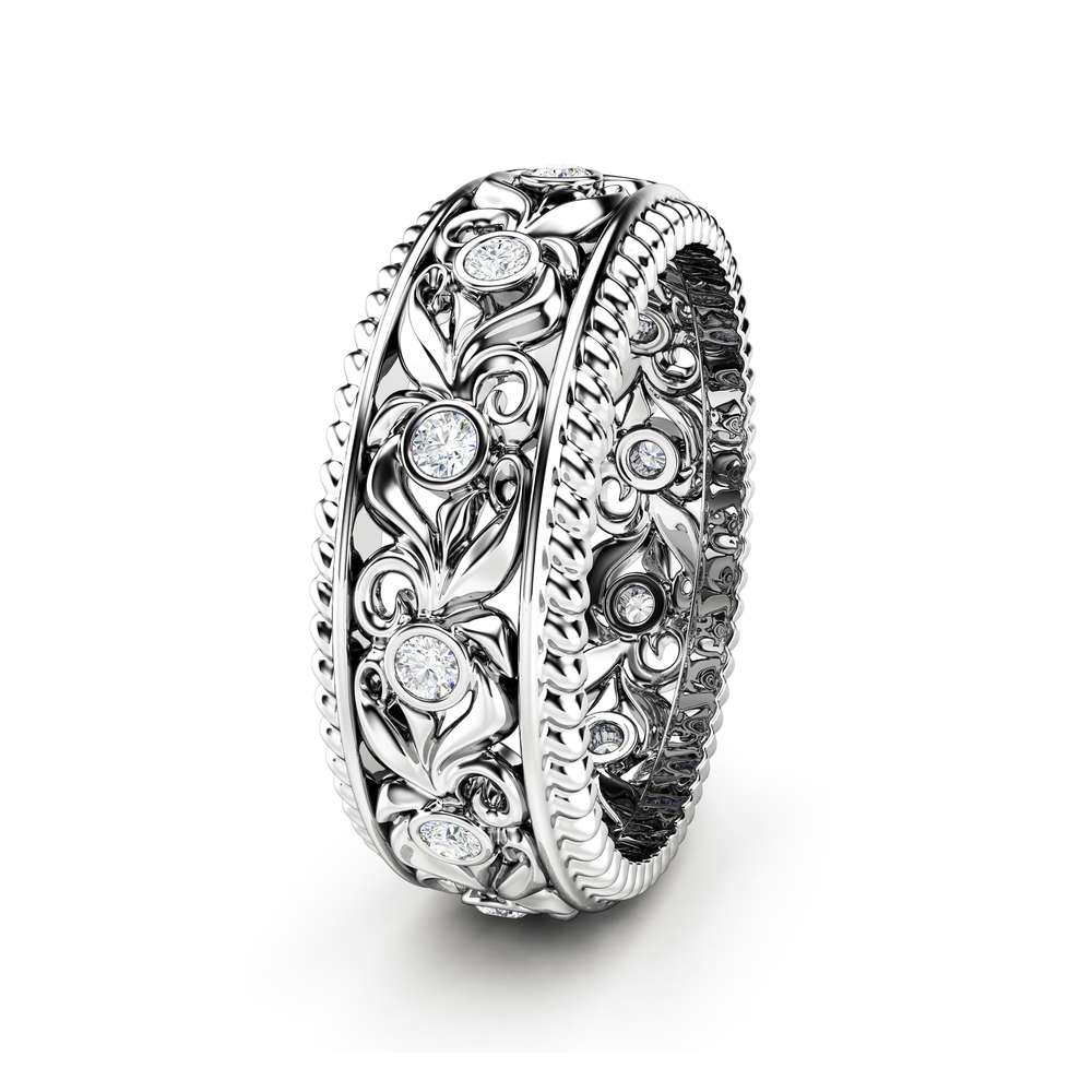 Unique Wedding Ring For Her Women Wedding Band Diamond Wedding Band 2 Unique Wedding Ring For Her Women Wedding Band Diamond Wedding Band