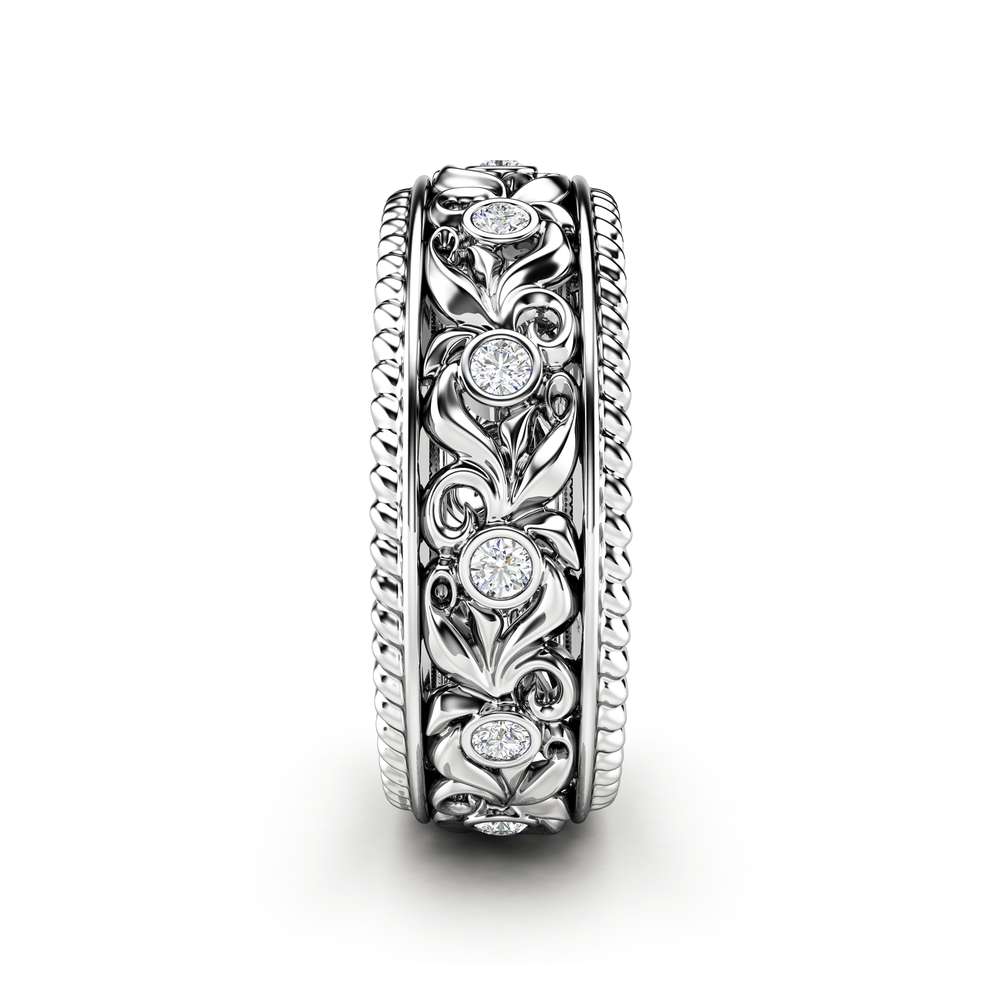 Unique Wedding Ring For Her Women Wedding Band Diamond Wedding Band 3 Unique Wedding Ring For Her Women Wedding Band Diamond Wedding Band