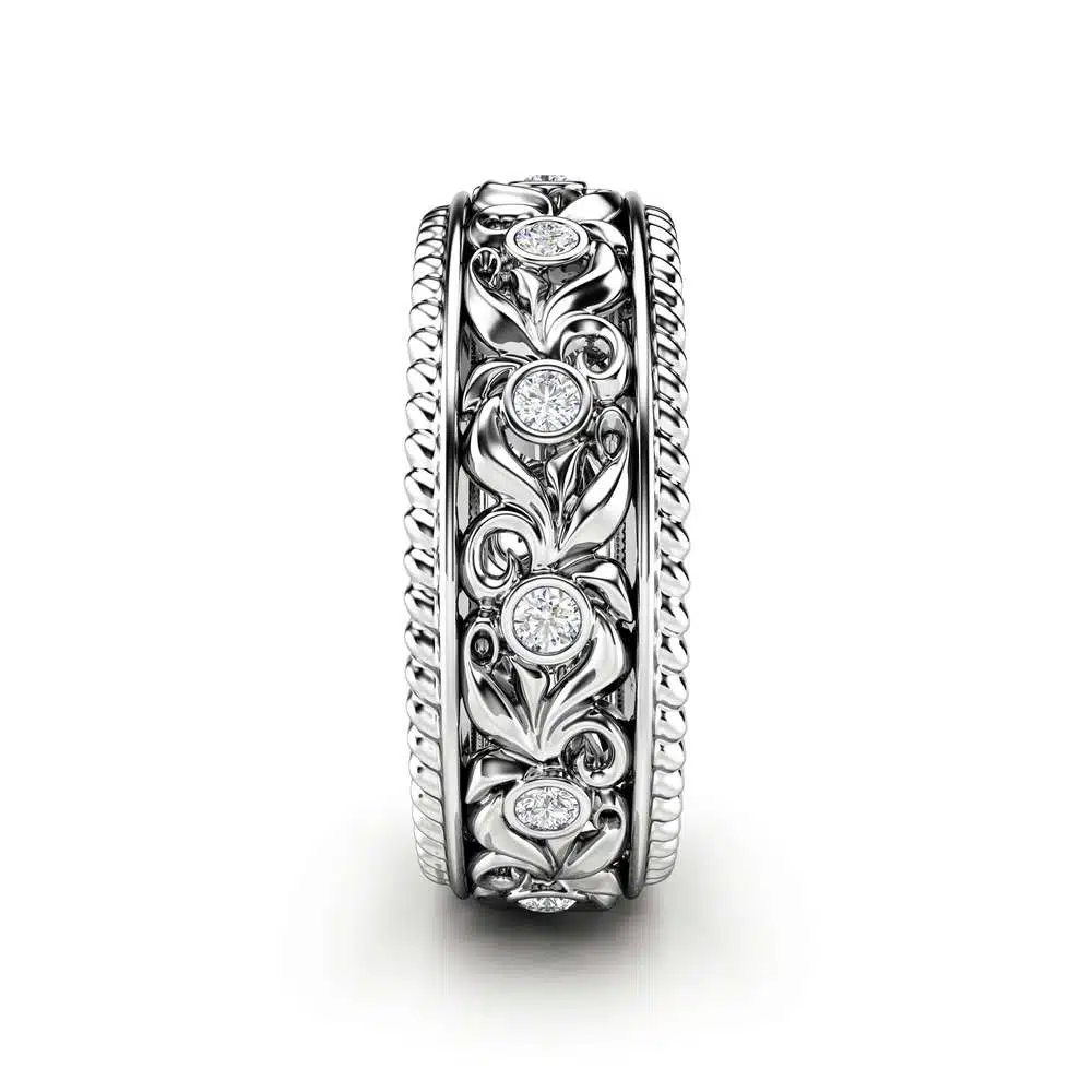 Unique Wedding Ring For Her Women Wedding Band Diamond Wedding Band 3 Unique Wedding Ring For Her Women Wedding Band Diamond Wedding Band