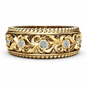 Unique Wedding Ring Women Wedding Band  Diamond Wedding Band