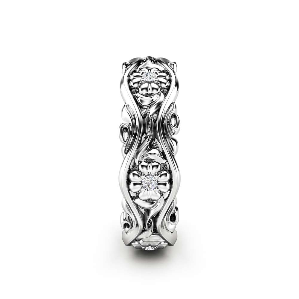 Women Wedding Band Diamond Wedding Band Gold Wedding Ring For Her 3 Women Wedding Band Diamond Wedding Band Gold Wedding Ring For Her