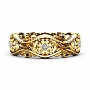 Women Wedding Band Diamond Wedding Band Gold Wedding Ring