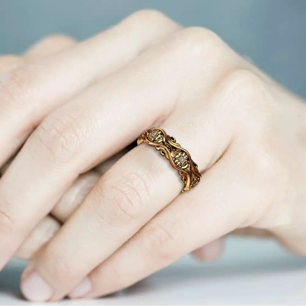 Women Wedding Band Diamond Wedding Band Gold Wedding Ring 5 Women Wedding Band Diamond Wedding Band Gold Wedding Ring