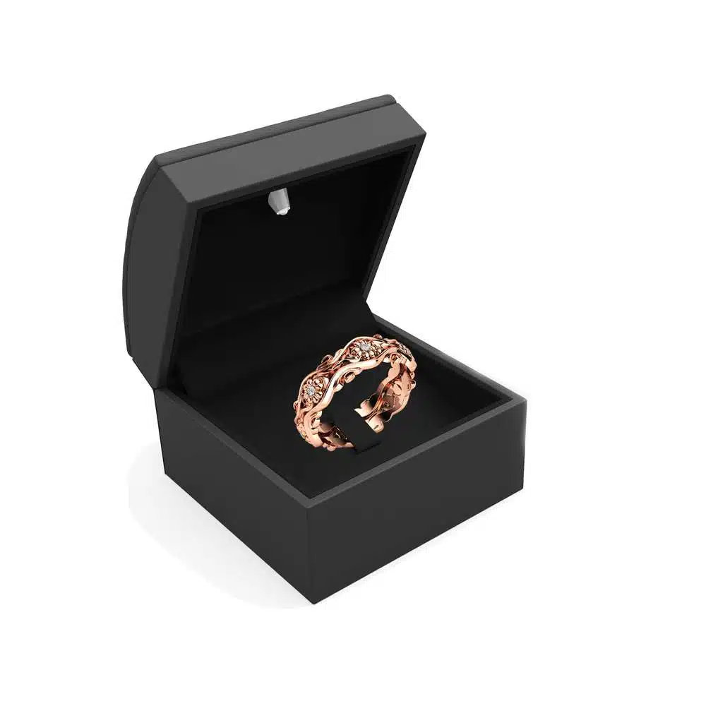 Rose Gold Wedding Band Women Wedding Band Diamond Wedding Band 4 Rose Gold Wedding Band Women Wedding Band Diamond Wedding Band