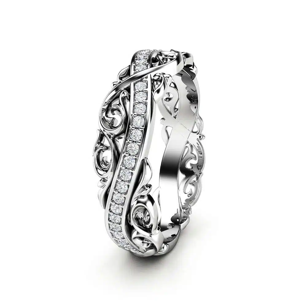 Women Wedding Band Diamond Wedding Band Unique Wedding Band For Her Wedding Jewelry 2 Women Wedding Band Diamond Wedding Band Unique Wedding Band For Her Wedding Jewelry