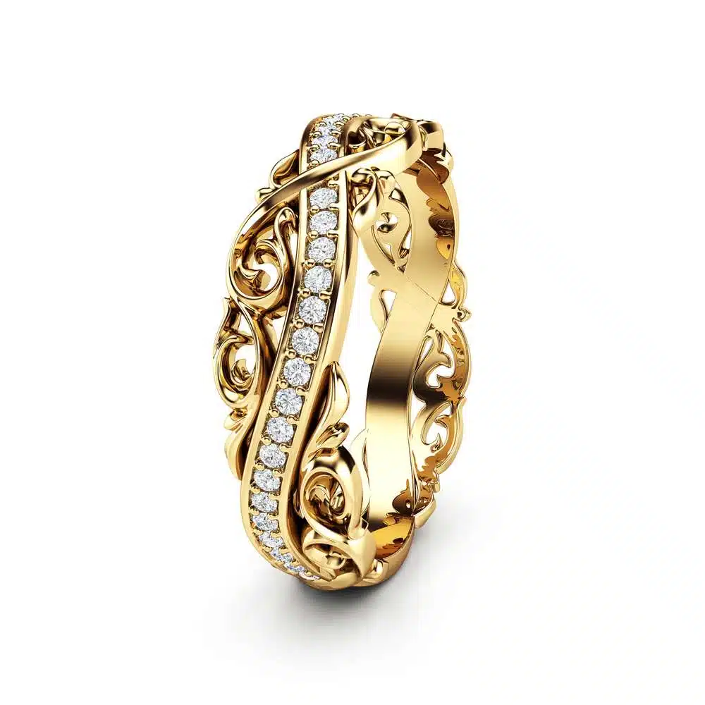 Women Wedding Band Diamond Wedding Band Unique Wedding Band 2 Women Wedding Band Diamond Wedding Band Unique Wedding Band