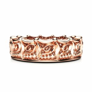 Unique Wedding Band Women Wedding Band Rose Gold Wedding Band