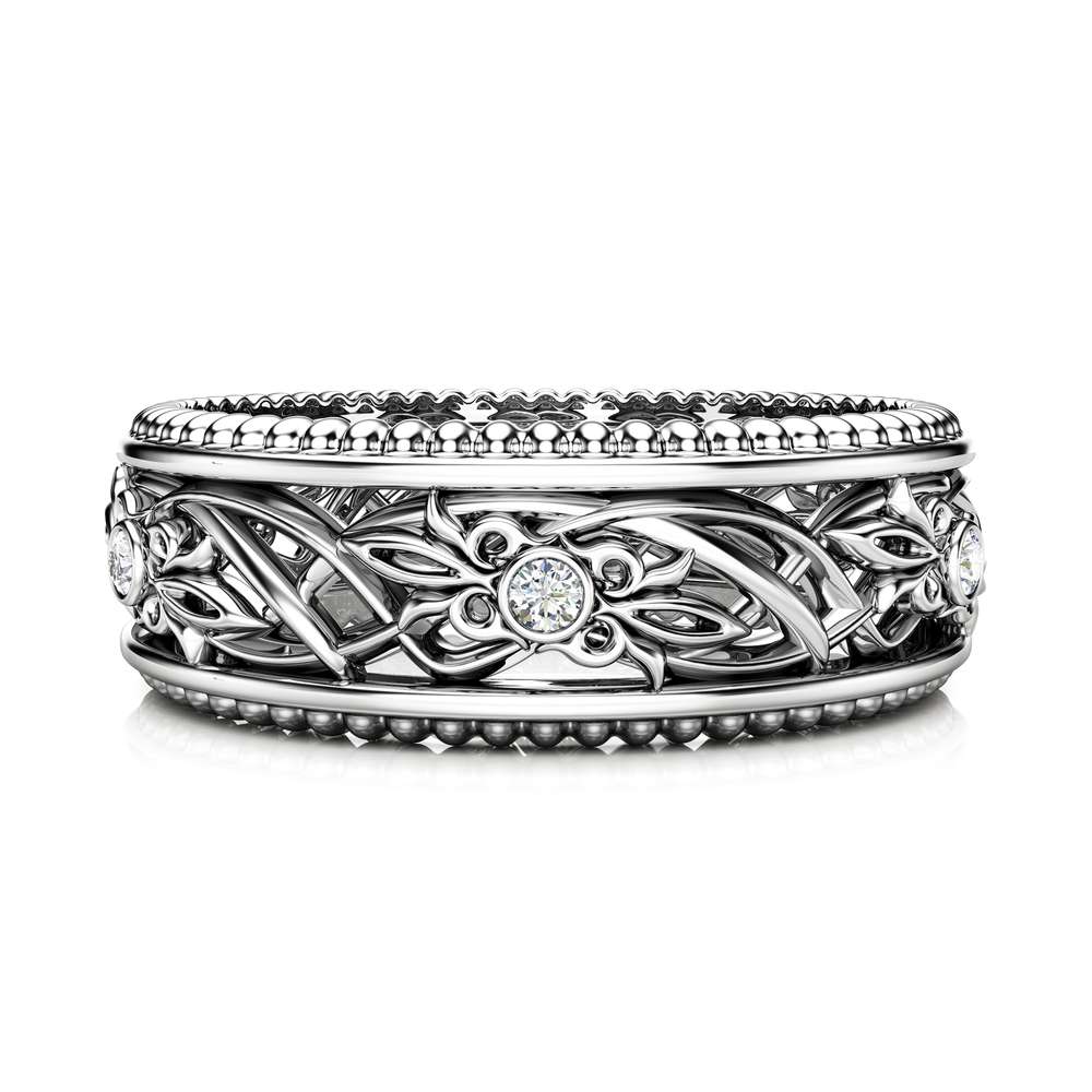Art Deco Wedding Band Women Wedding Ring Diamond Wedding Band 1 Art Deco Wedding Band Women Wedding Ring Diamond Wedding Band