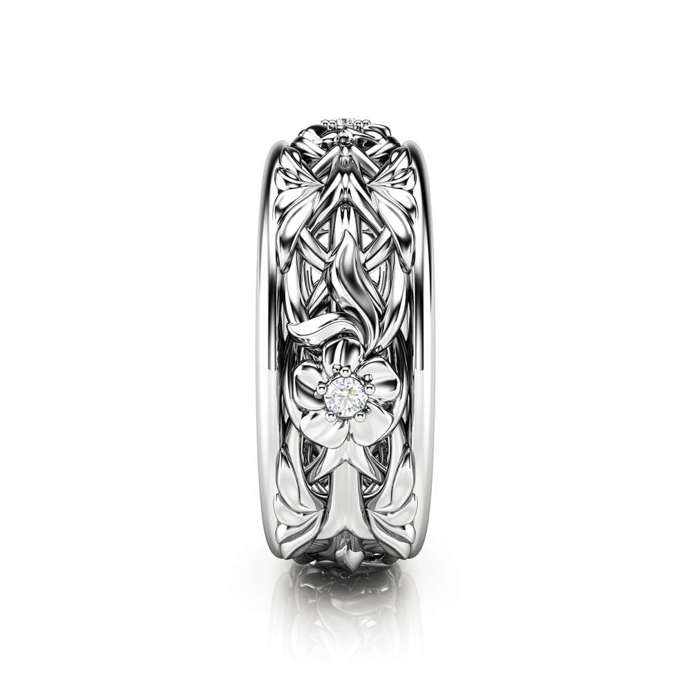 Unique Wedding Band Women Wedding Band Diamond Wedding Band Custom Bands