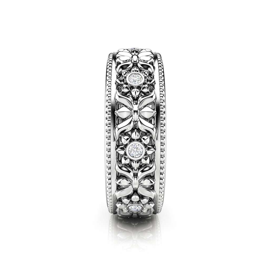 Diamond Wedding Band Unique Wedding Band Dainty Wedding Band 3 Diamond Wedding Band Unique Wedding Band Dainty Wedding Band
