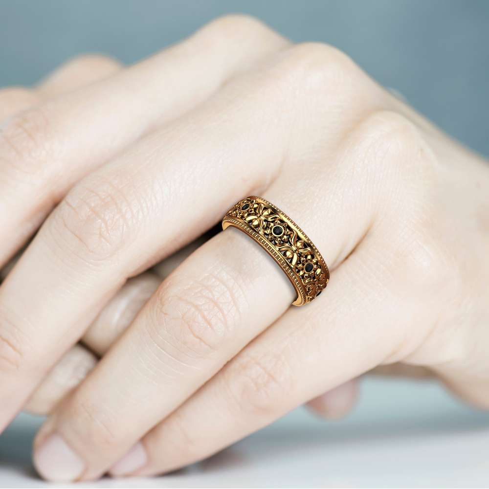 Diamond Wedding Band Unique Wedding Band Women Wedding Band