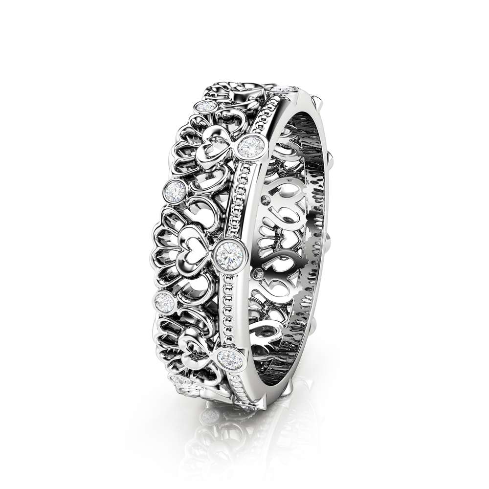 Unique Wedding Band Women Wedding Band Diamond Wedding Band