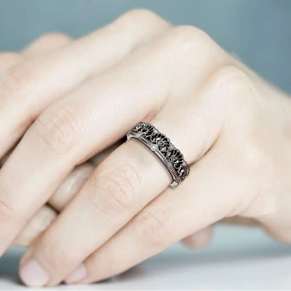 Unique Wedding Band Women Wedding Band Diamond Wedding Band