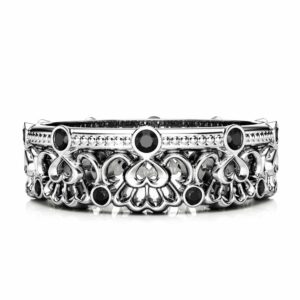Black Diamond Wedding Band Unique Wedding Band Women Wedding Band