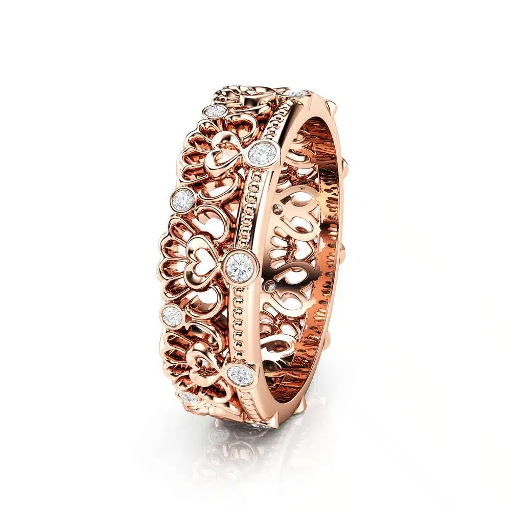 Unique Wedding Band Rose Gold Wedding Band Women Wedding Band 2 Unique Wedding Band Rose Gold Wedding Band Women Wedding Band