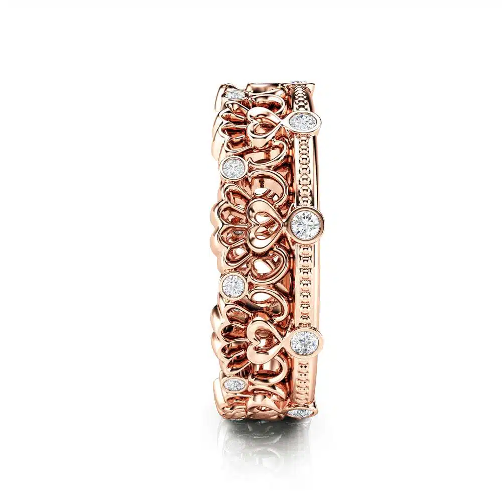 Unique Wedding Band Rose Gold Wedding Band Women Wedding Band 3 Unique Wedding Band Rose Gold Wedding Band Women Wedding Band