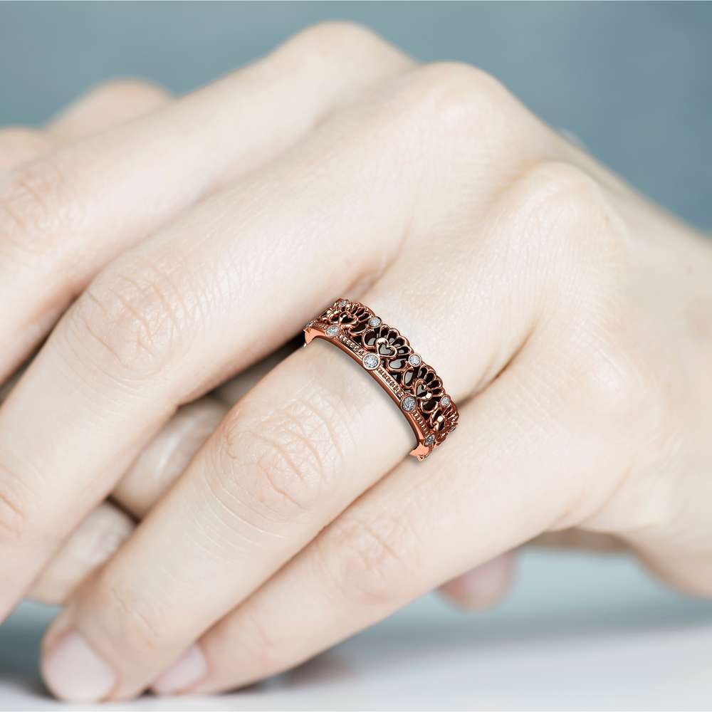 Unique Wedding Band Rose Gold Wedding Band Women Wedding Band 6 Unique Wedding Band Rose Gold Wedding Band Women Wedding Band