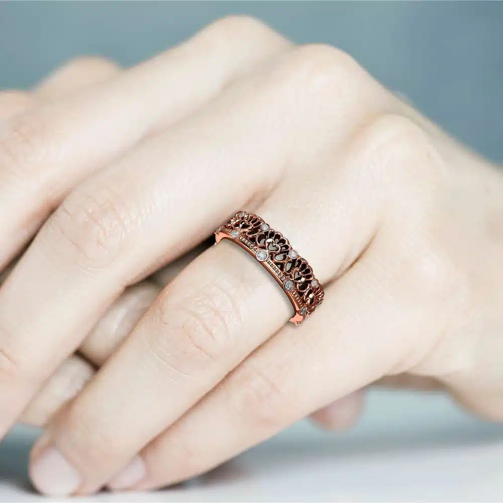 Unique Wedding Band Rose Gold Wedding Band Women Wedding Band 6 Unique Wedding Band Rose Gold Wedding Band Women Wedding Band