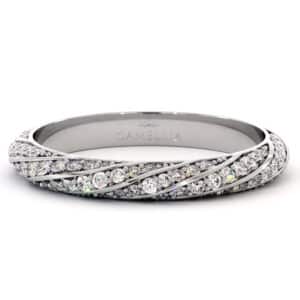 Lab Diamonds Half Eternity Twisted Ring