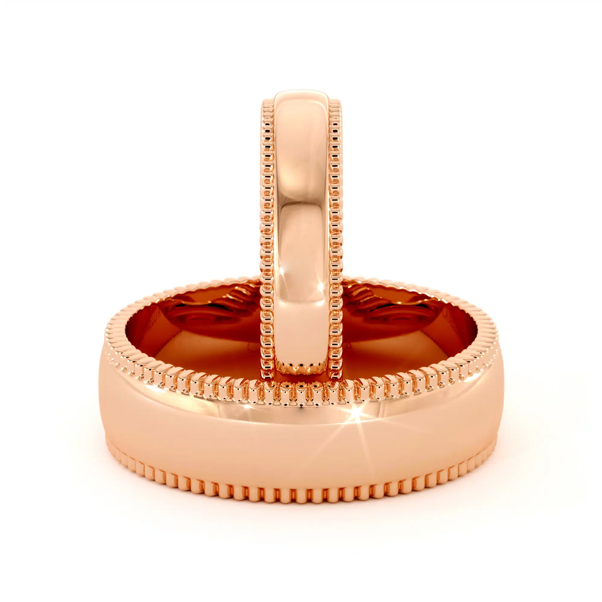 Rose gold milgrian 14k set bands (7)
