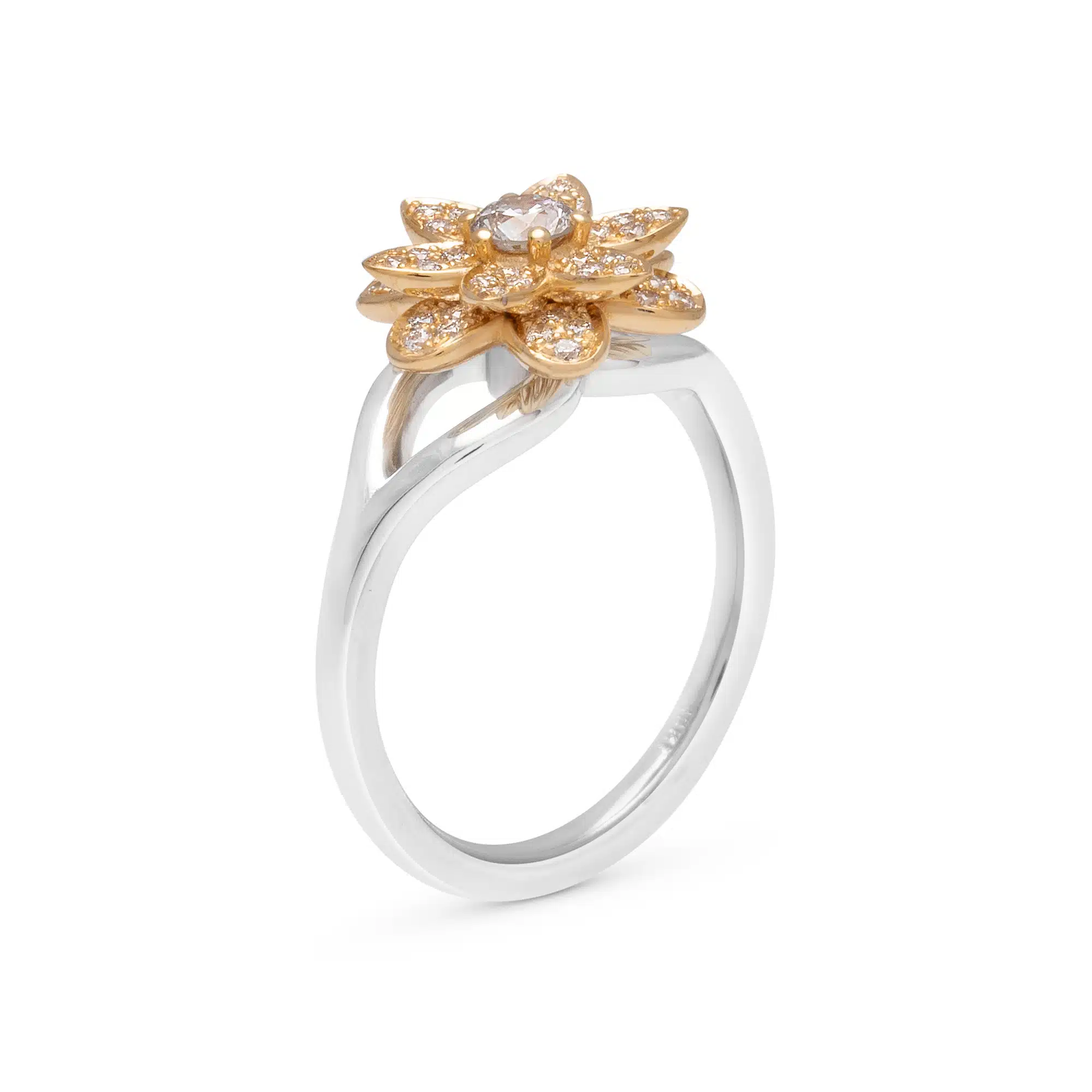 Unique Engagement Ring Unique Flower Ring 18K Gold Natural Diamonds Ring For Her Morning Dew Collection By Camellia Jewelry 2 Unique Engagement Ring Unique Flower Ring 18K Gold Natural Diamonds Ring For Her Morning Dew Collection By Camellia Jewelry