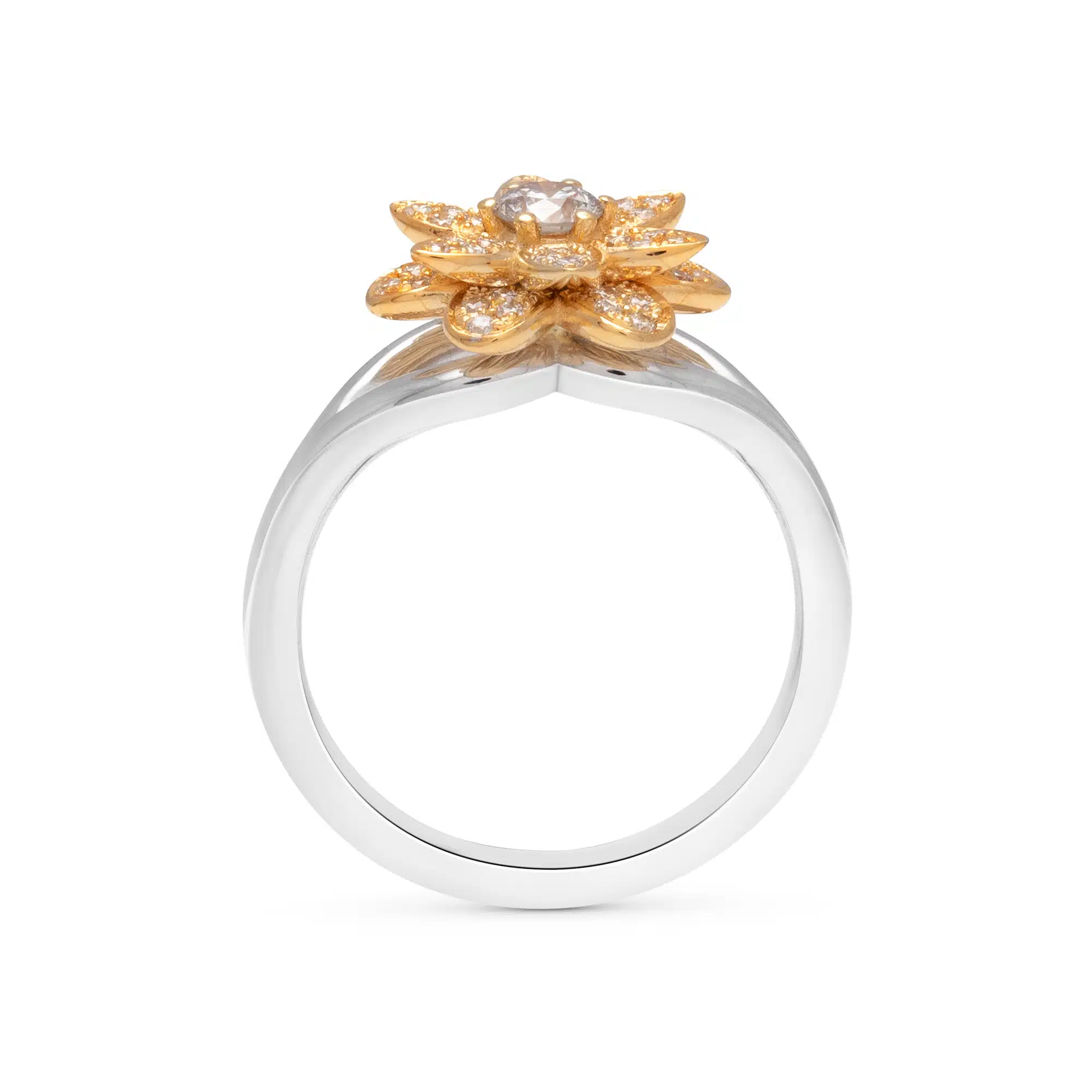 Unique Engagement Ring Unique Flower Ring 18K Gold Natural Diamonds Ring For Her Morning Dew Collection By Camellia Jewelry 3 Unique Engagement Ring Unique Flower Ring 18K Gold Natural Diamonds Ring For Her Morning Dew Collection By Camellia Jewelry