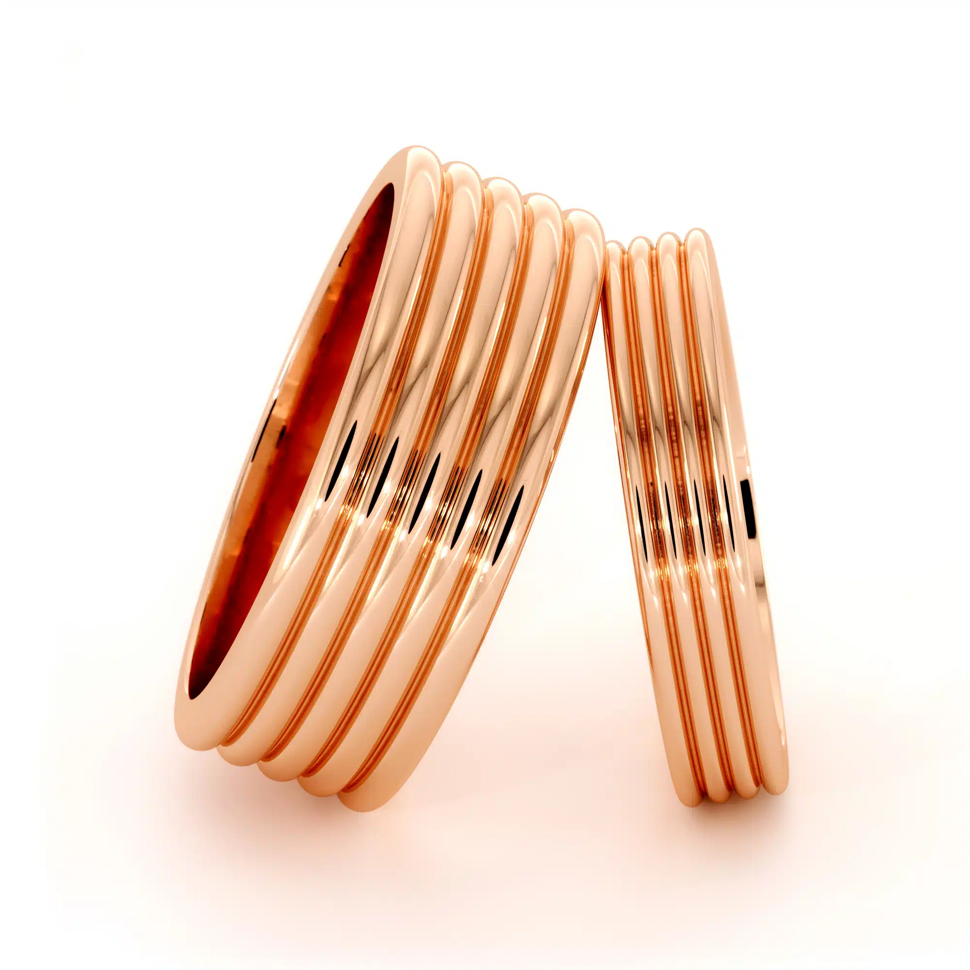 Unique 14k rose gold women band (11)