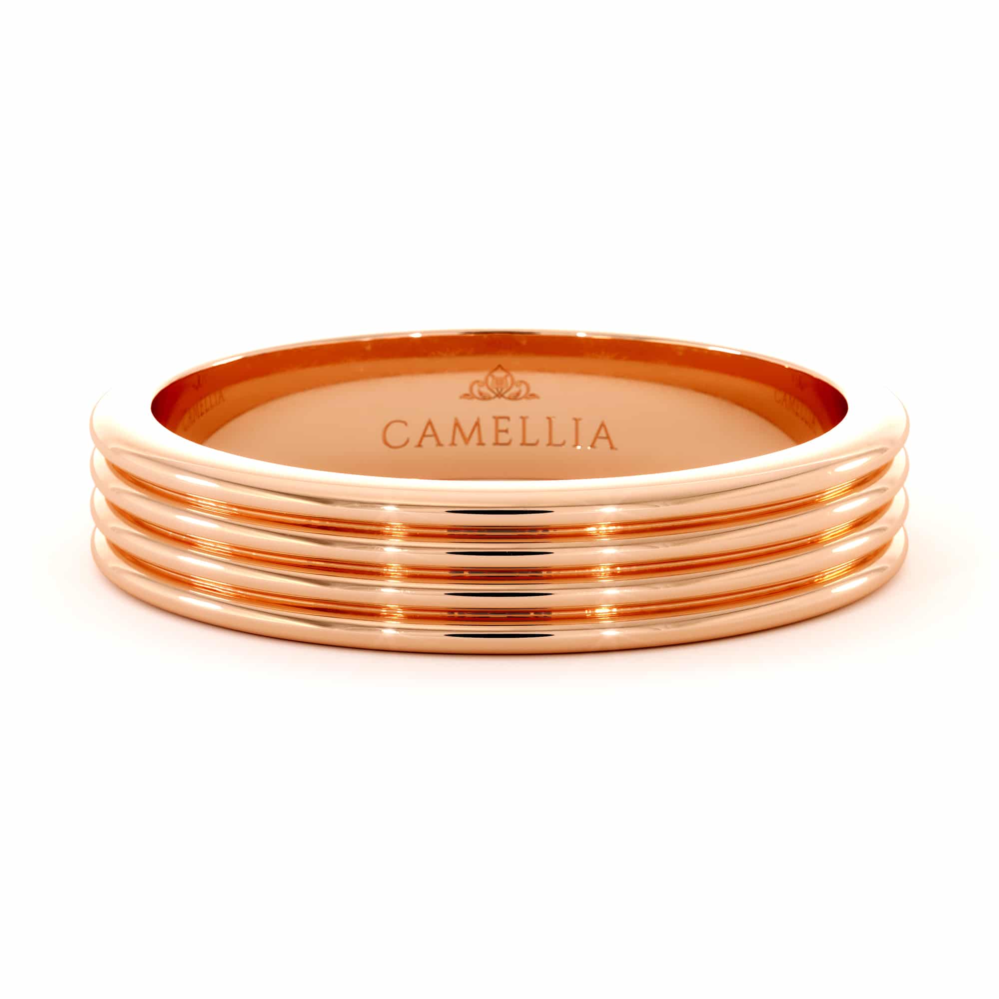Unique 14k rose gold women band (2)
