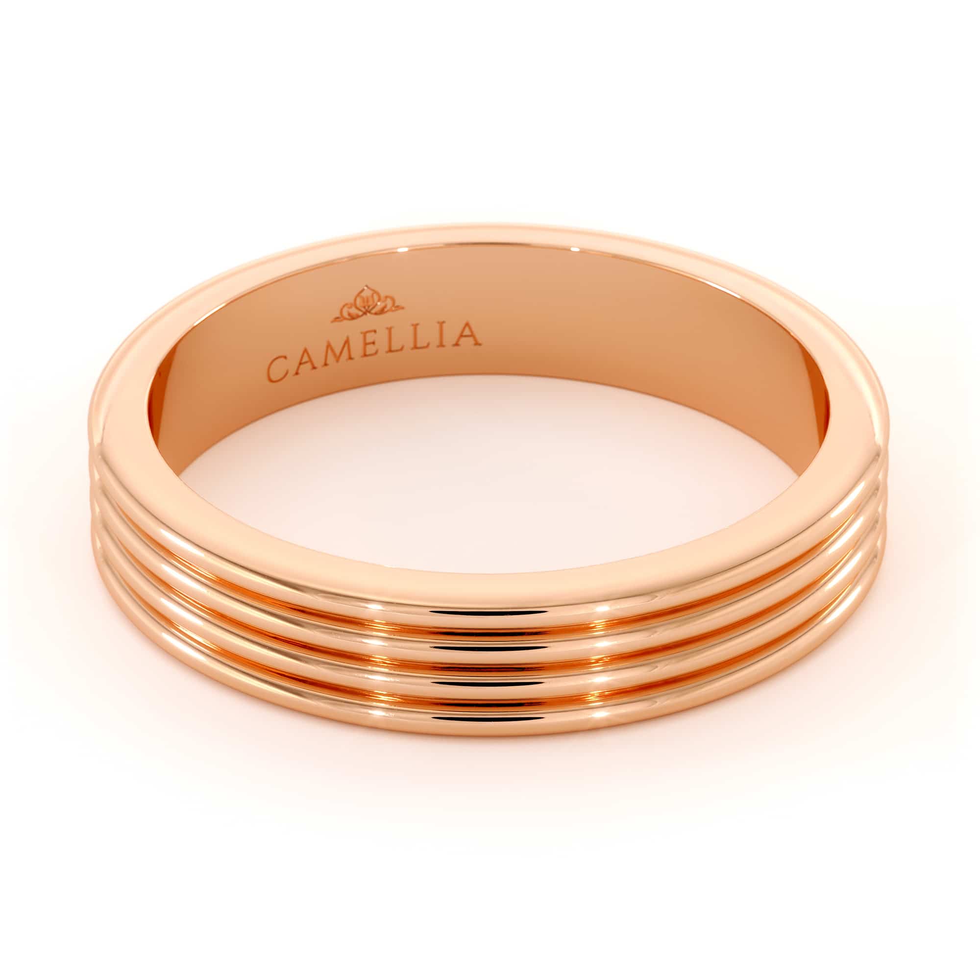 Unique 14k rose gold women band (3)