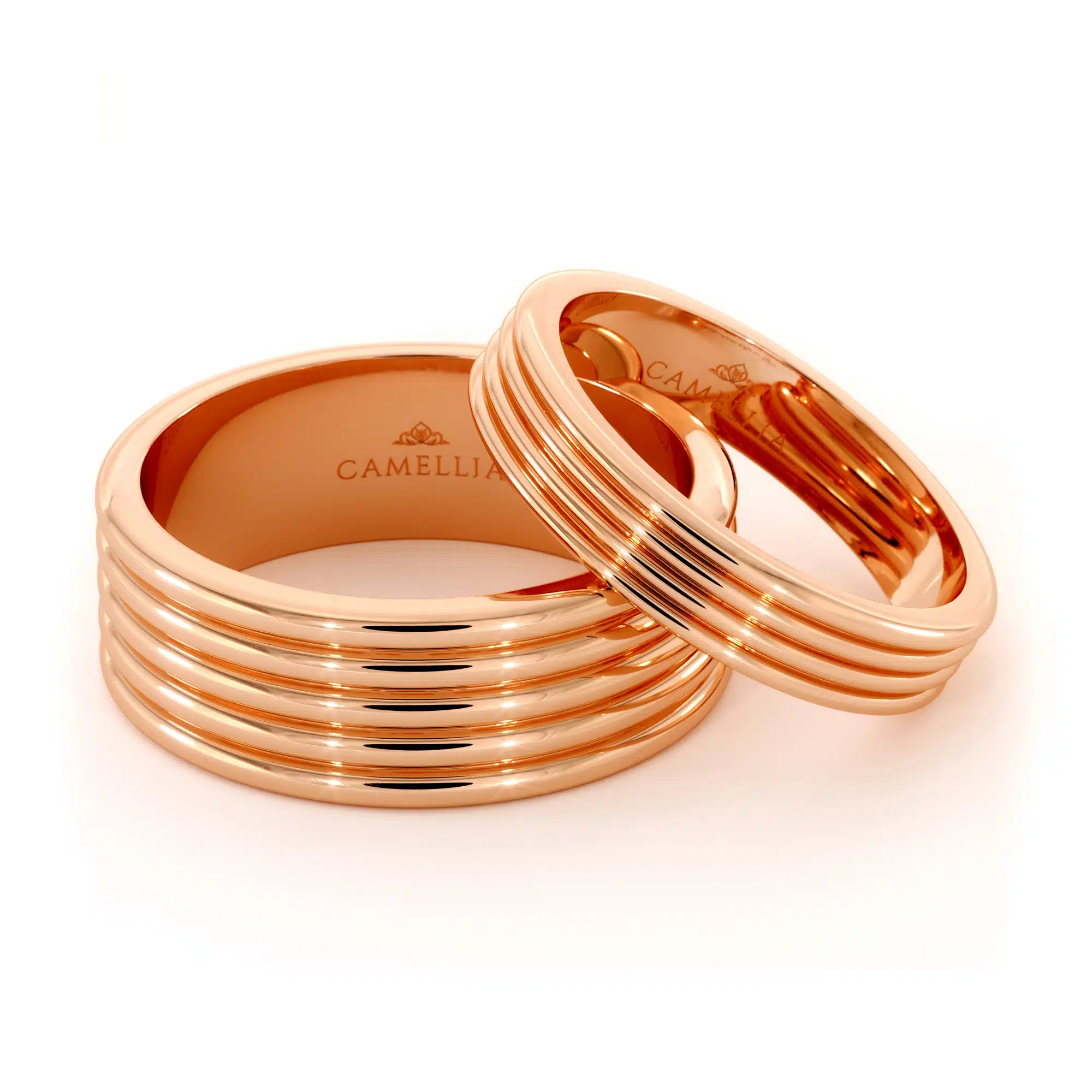 Unique 14k rose gold women band (6)