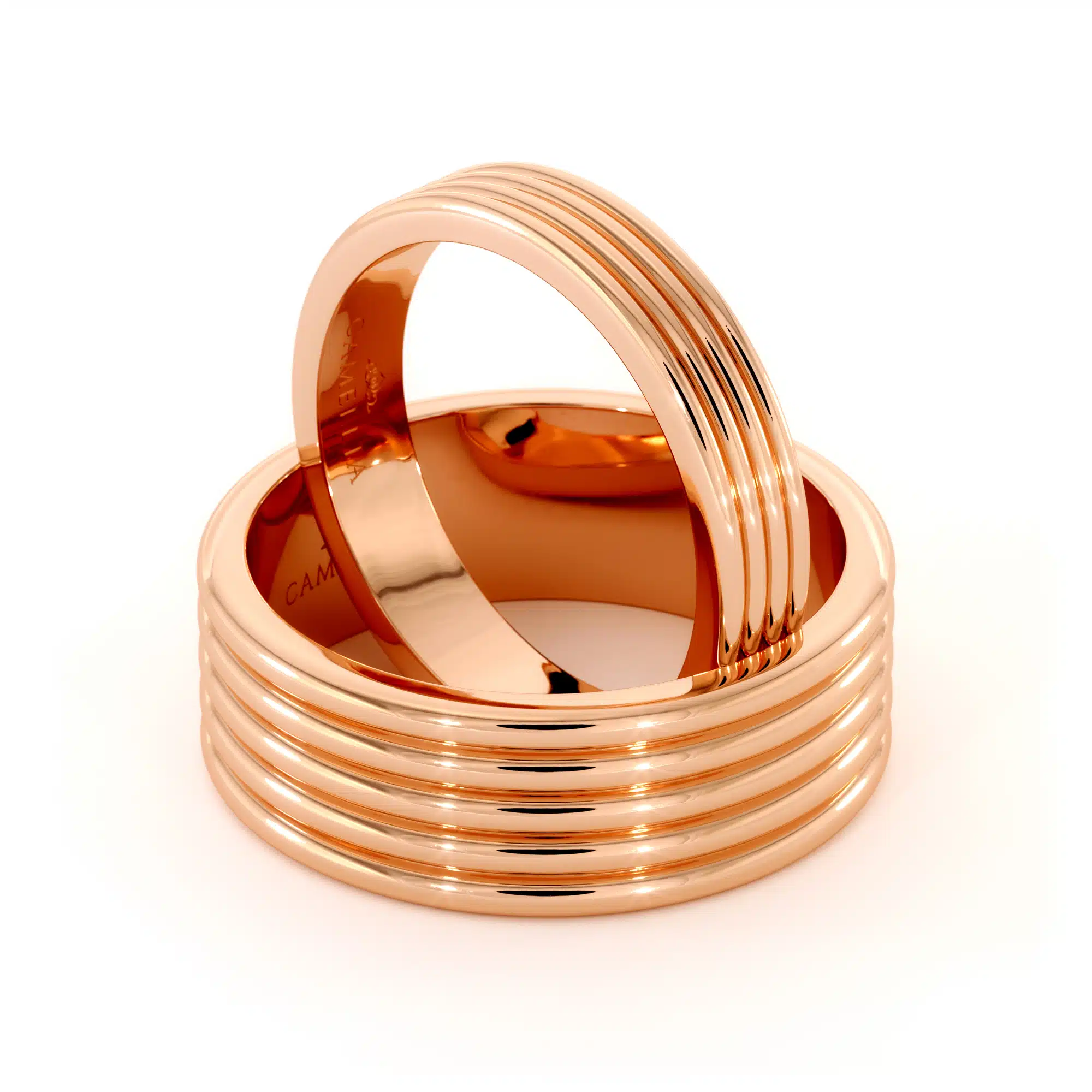 Unique 14k rose gold women band (9)