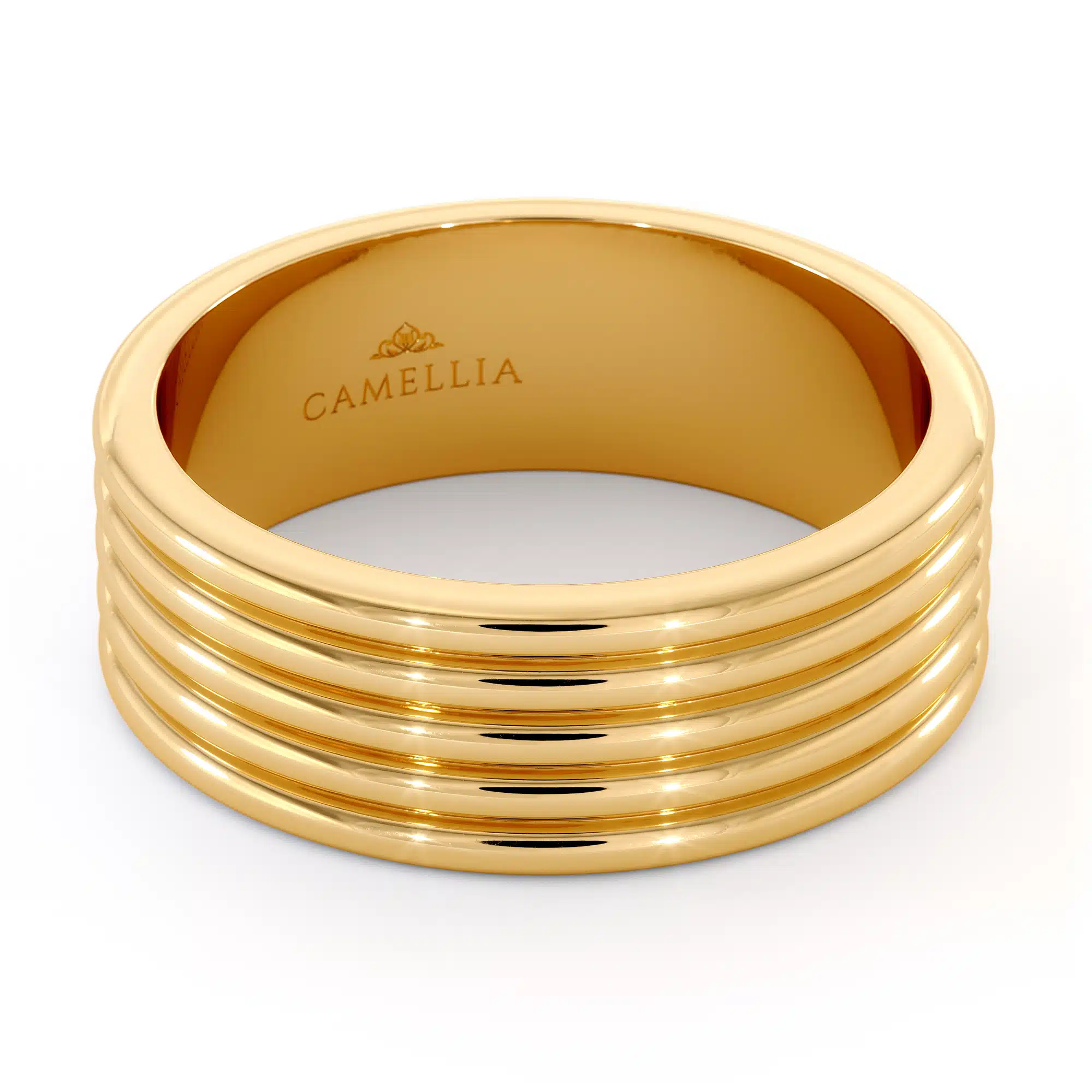 Unique 14k yellow gold men band (2)