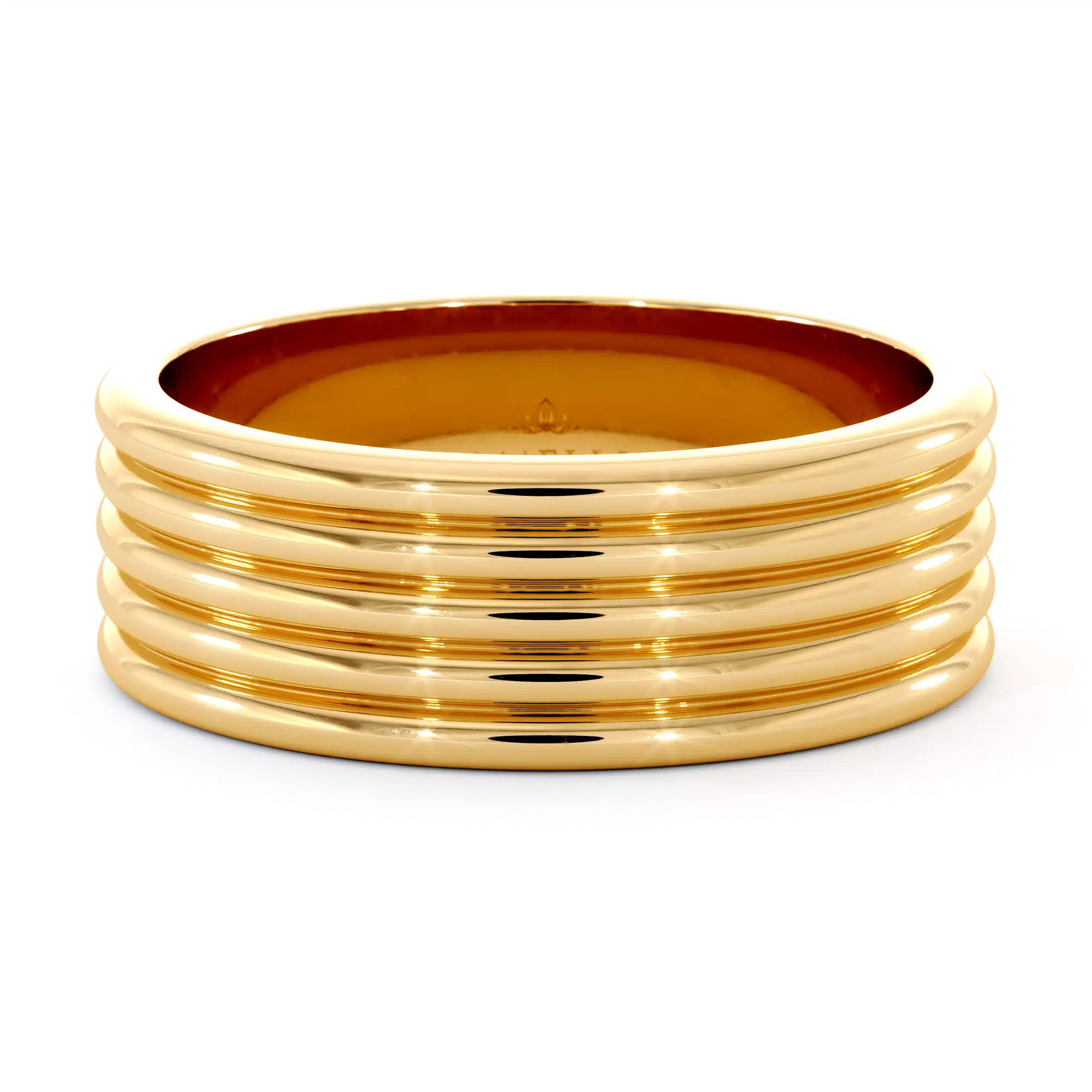 Unique 14k yellow gold men band (7)