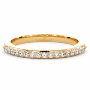 Half Eternity Diamond Band with Sparkling Round Stones